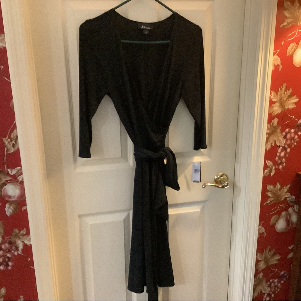 Black wrap dress